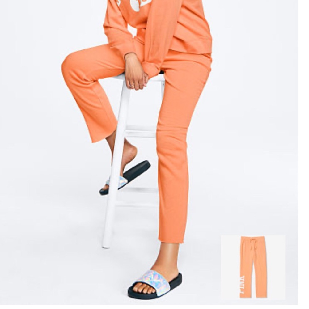 Pink Straight Leg Cut-Off Pant NWOT